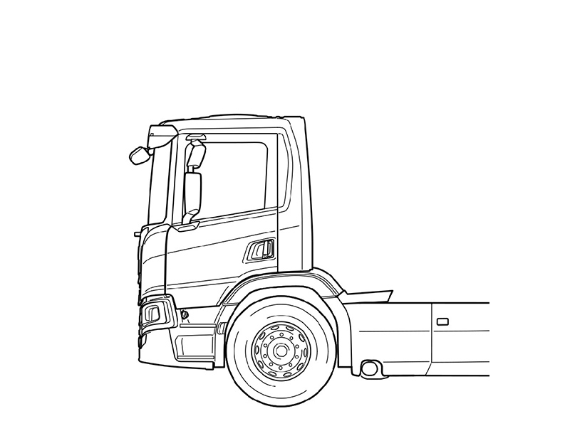 P-short cab illustration