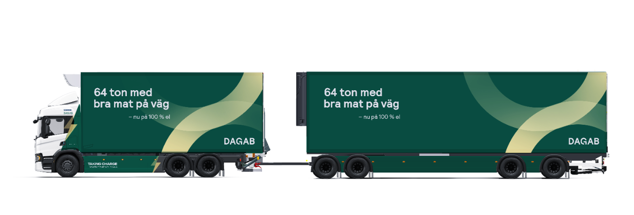 Scania ermöglicht vollständig elektrifizierten 64-Tonnen-Kühltransport für Dagab