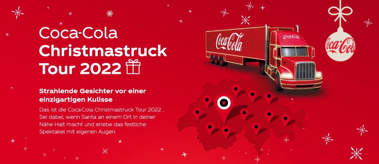 Scania ist ein Teil der Coca-Cola Christmas Truck Tour 2022