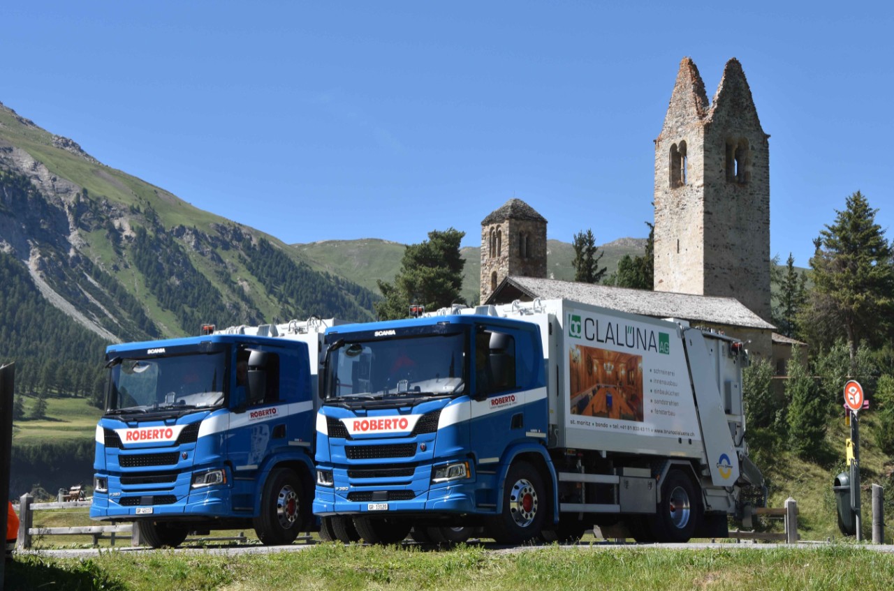 Zwei neue Kehrichtfahrzeuge für Roberto Transporte AG