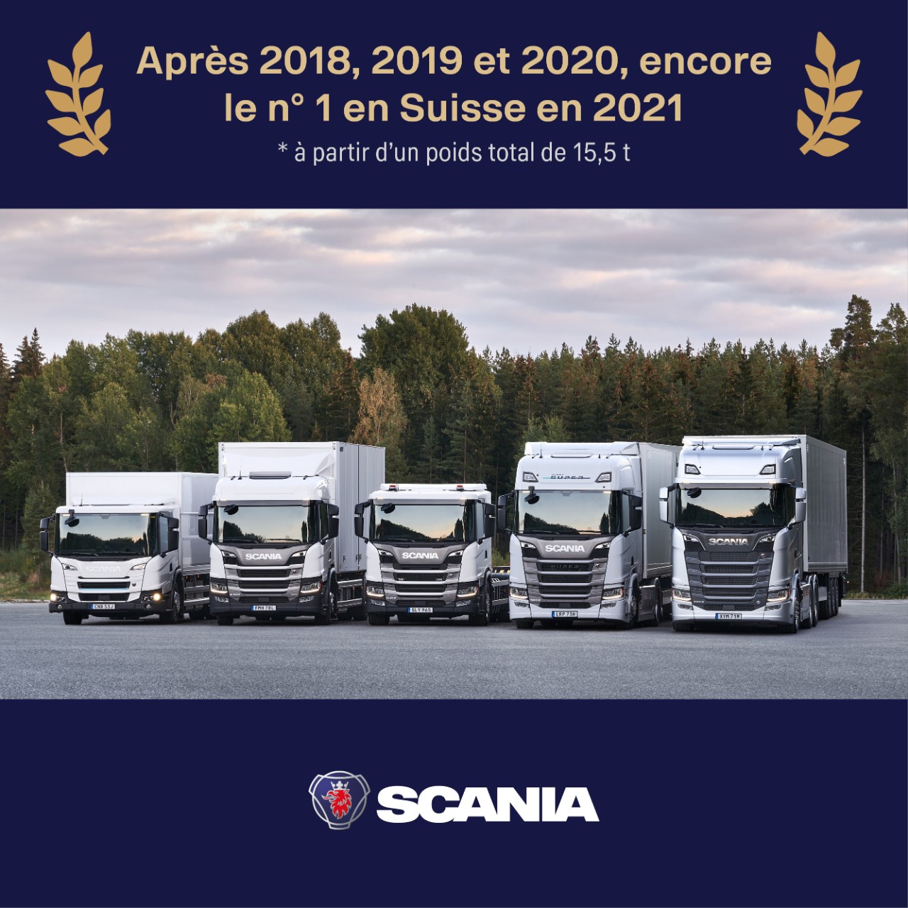 Scania à nouveau leader du marché des véhicules utilitaires lourds en 2021