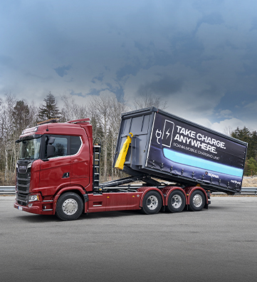 Scania hákový nosič kontejnerů