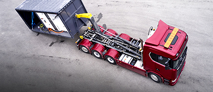 Scania hákový nosič kontejnerů