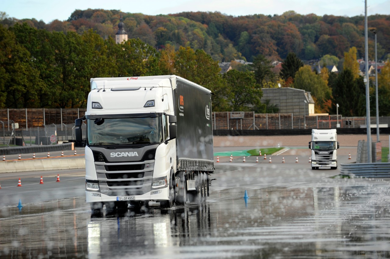 Scania Fahrsicherheitstraining auf dem Sachsenring