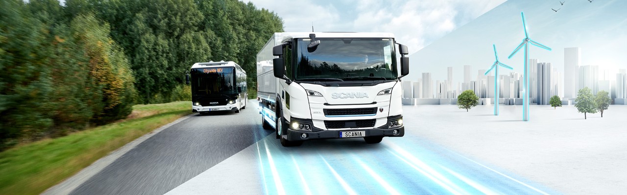 Elektrische Lkw und Busse von Scania