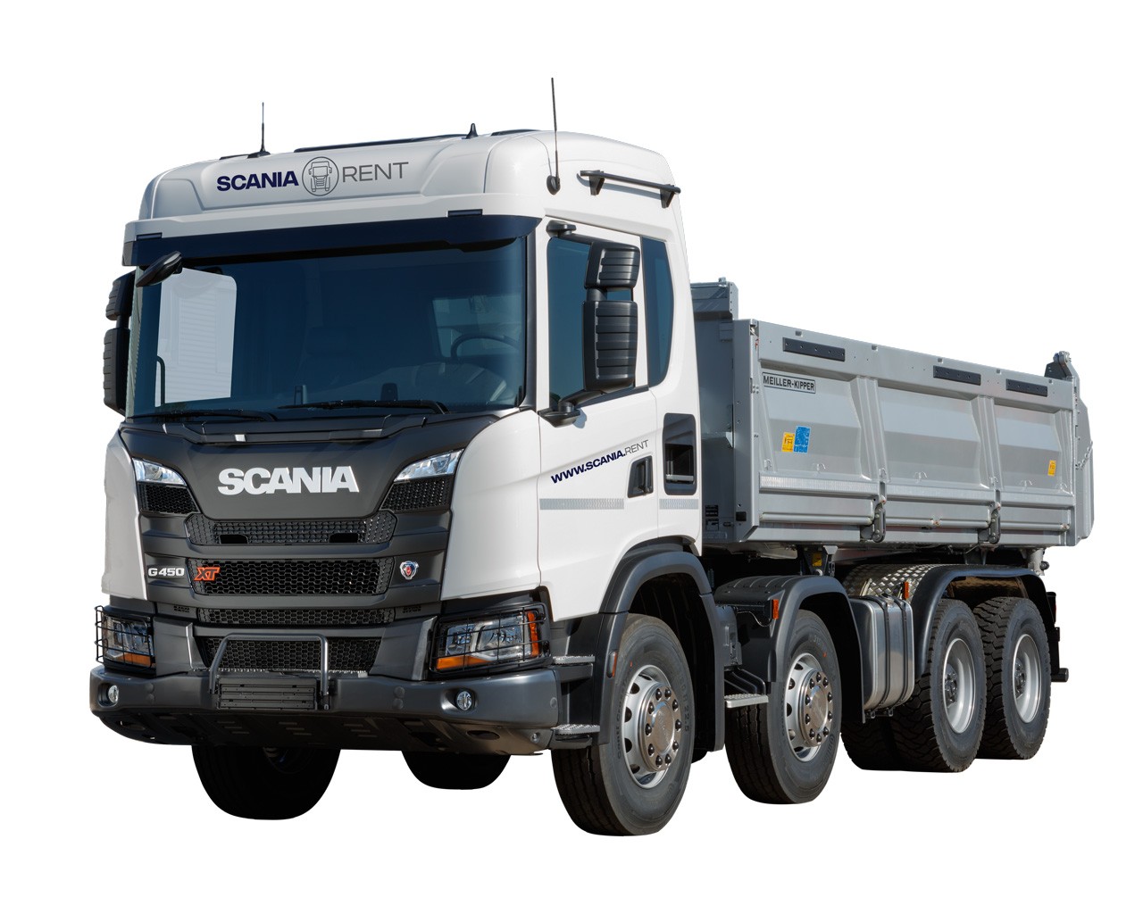 Scania G 450 B8x4 HZ mit Meiller Dreiseitenkipper