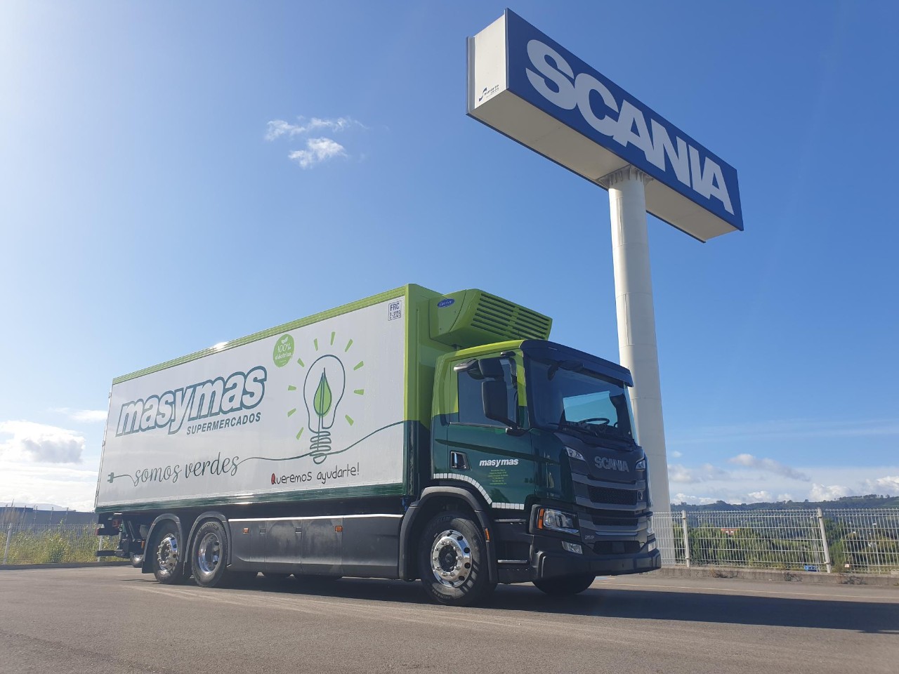 Hijos de Luis Rodríguez, S.A. (Supermercados masymas) incorpora dos Scania eléctricos  