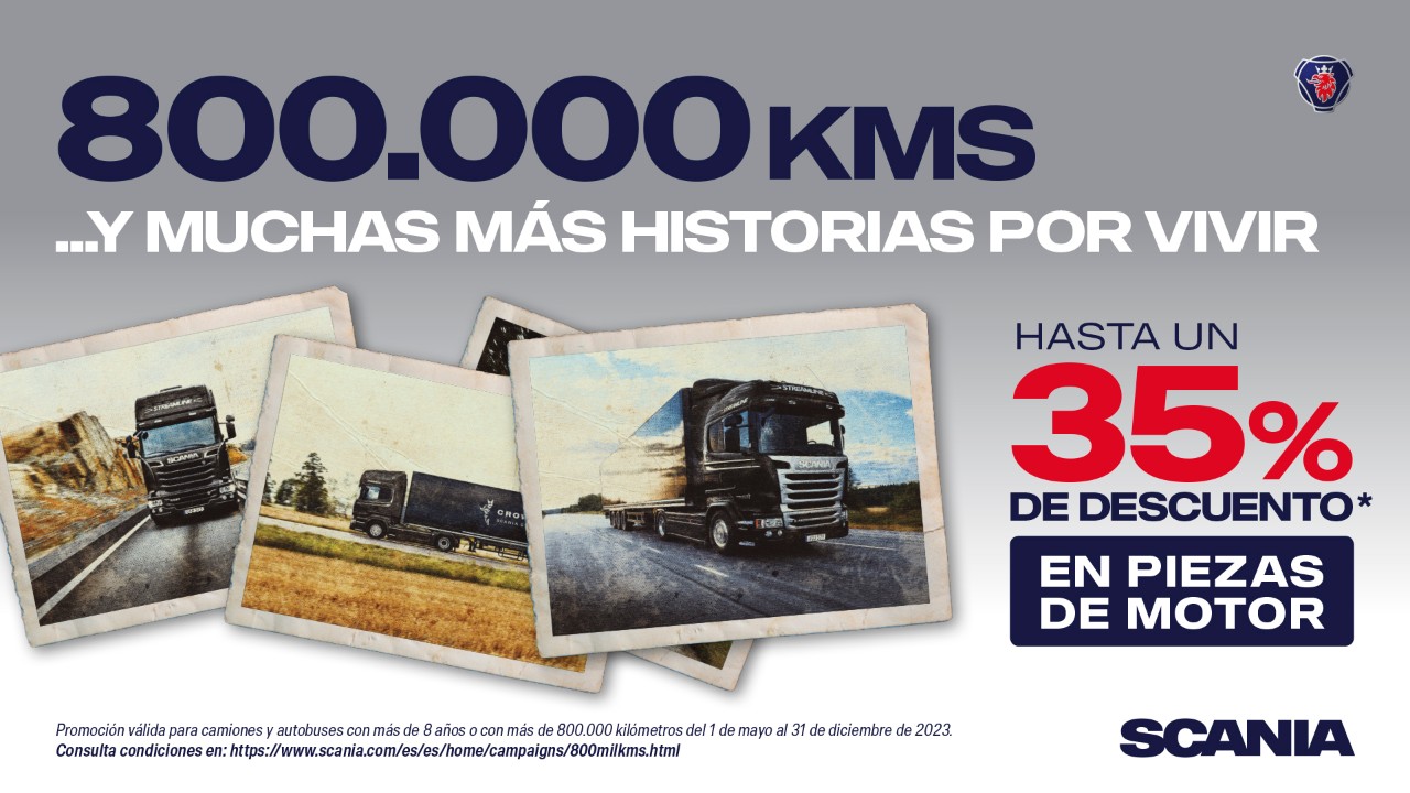 Nueva campaña de mantenimiento de Scania para vehículos con más de 800.000 kilómetros u 8 años de antigüedad