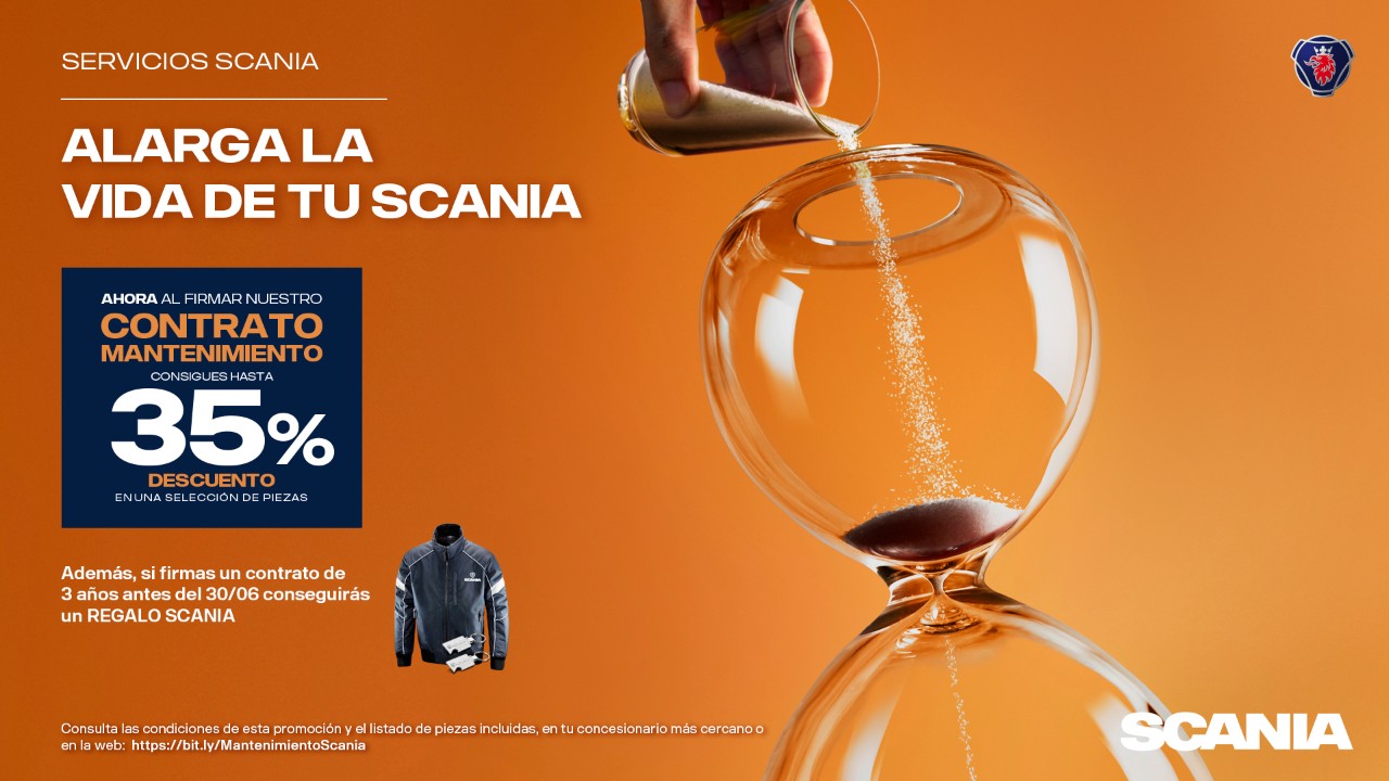 Hasta un 35% de descuento en recambios con los contratos de mantenimiento de Scania