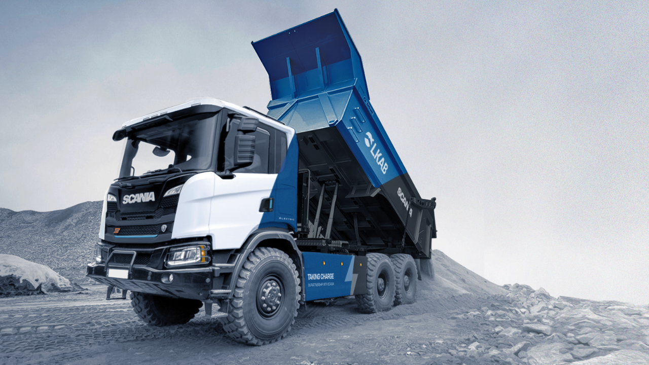 Scania toimittaa sähkökuorma-autoja LKAB:n kaivokseen Pohjois-Ruotsissa