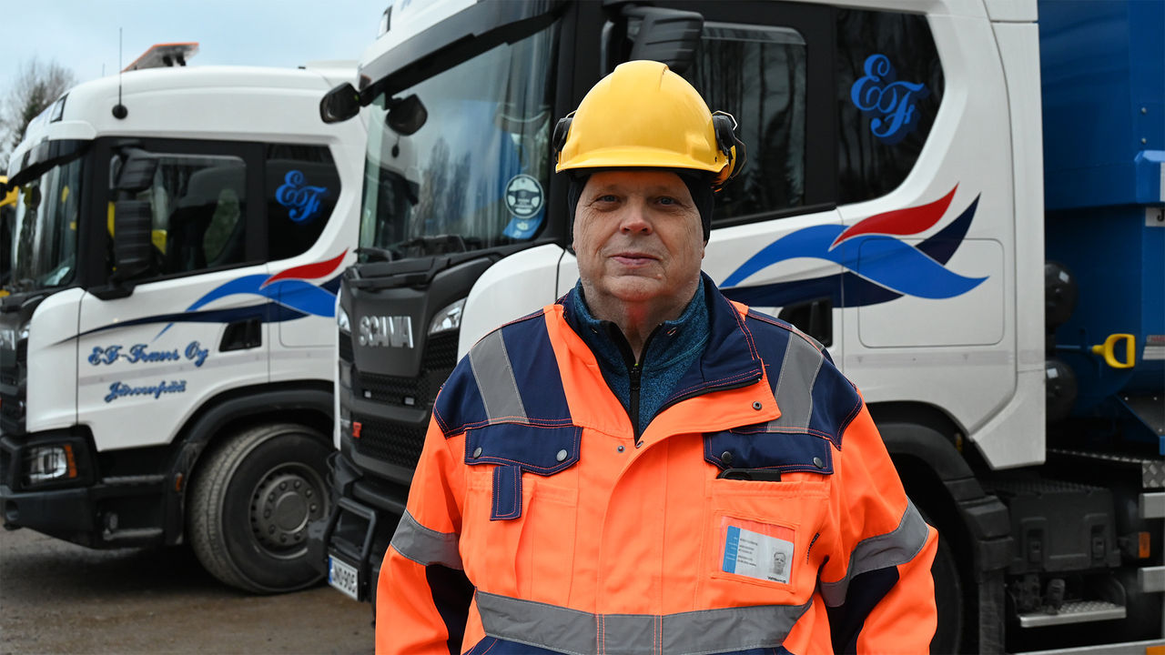 kaasukäyttöiset Scaniat maansiirtoajoihin, EF-Transin toimitusjohtaja Erkki Fastberg