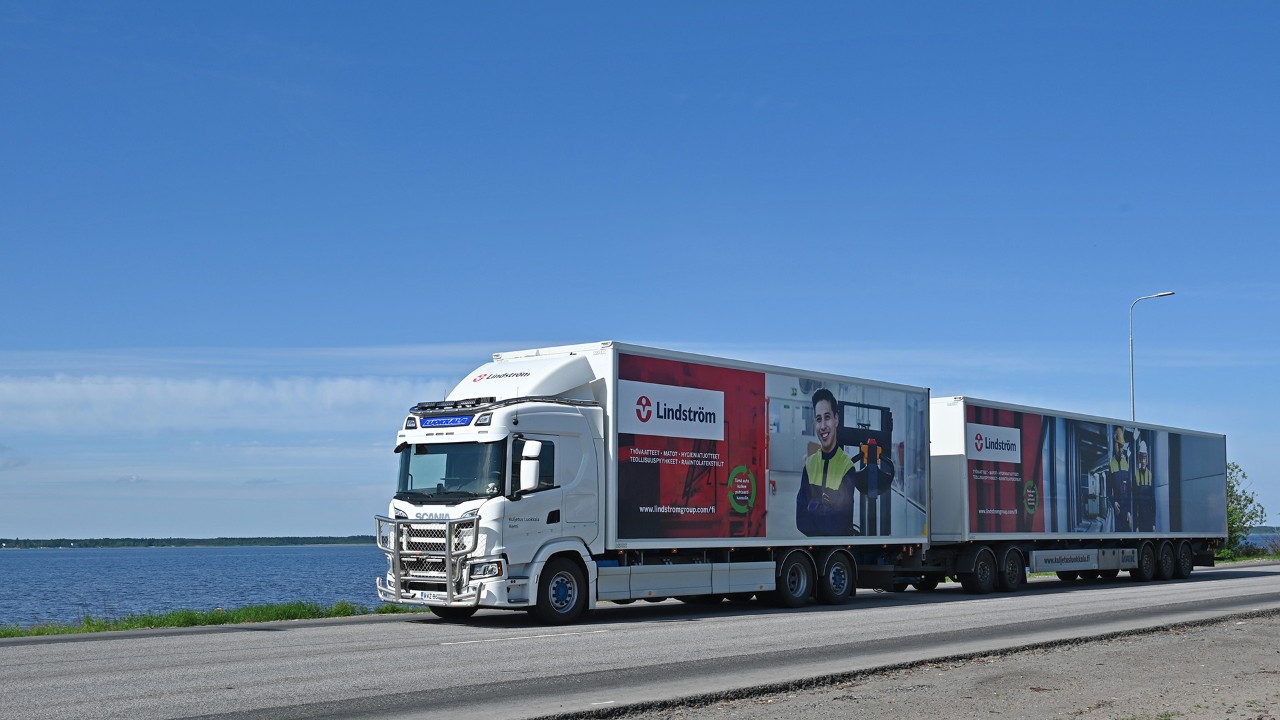 Scania 410 kulkee nesteytetyllä biokaasulla (LBG). 