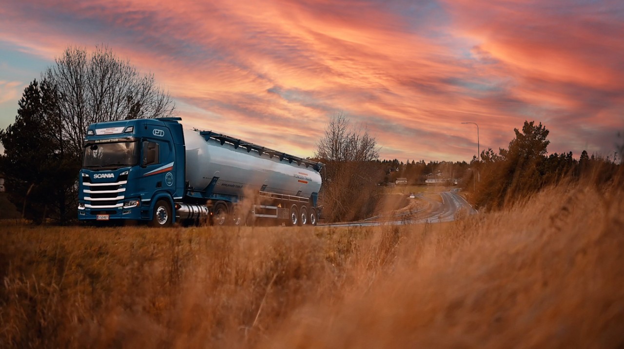 Scania kaasukuorma-auto hankintatuki