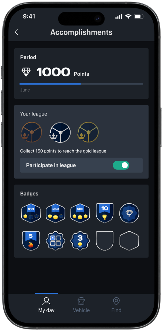 Digitaalinen valmennuspalvelu ammattikuljettajille - ProDriver Rewards