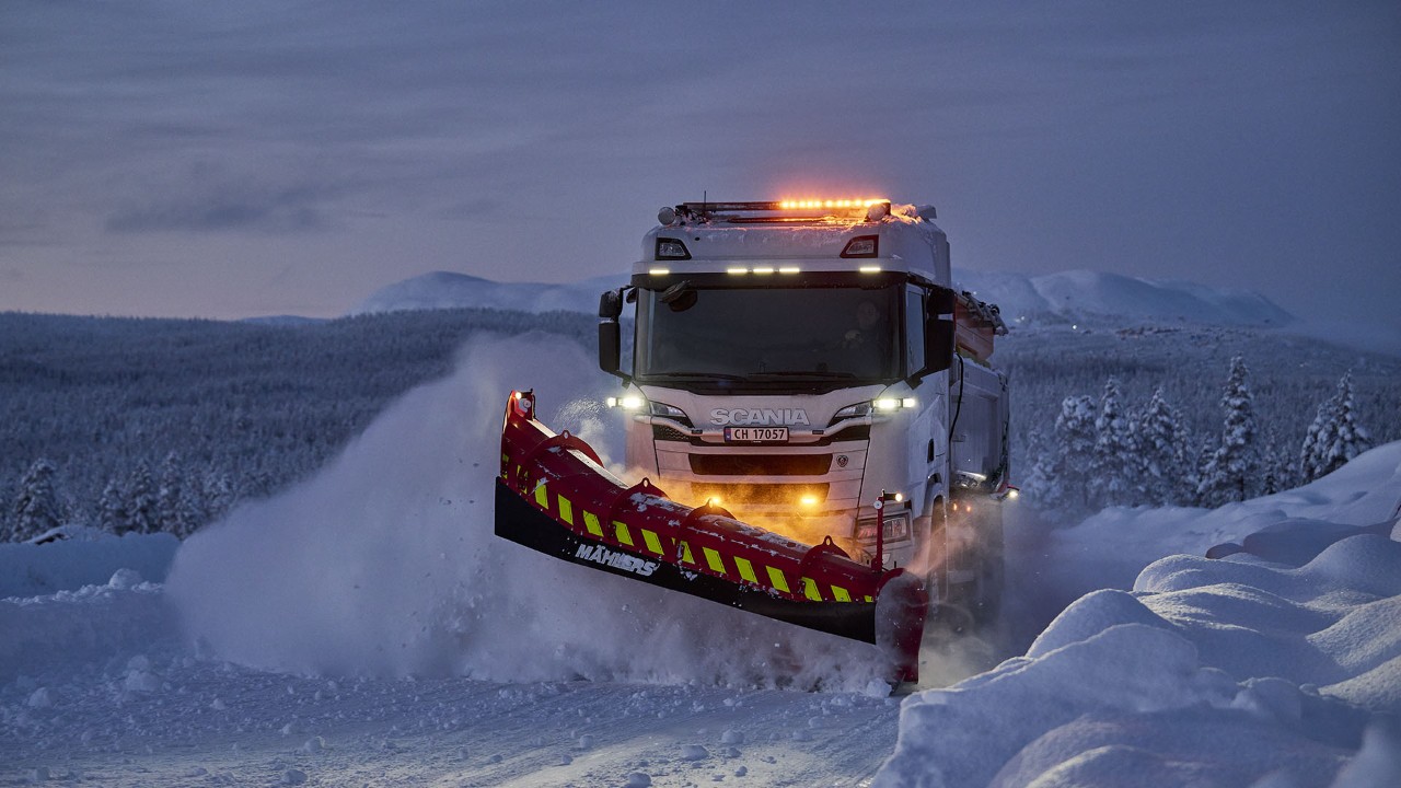 Scania Super kuorma-auto lumen auraamiseen