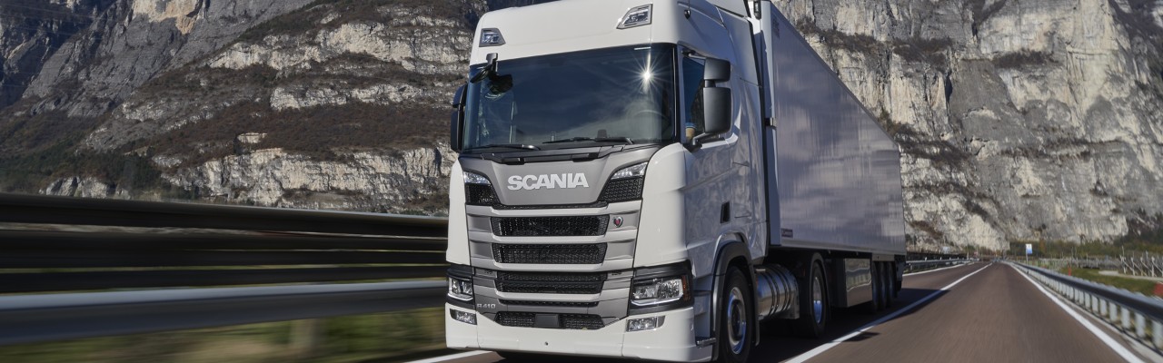 Gasdriven lastbil från Scania