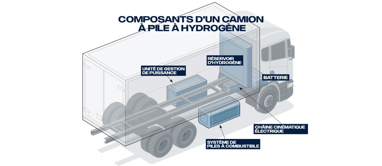 Comment fonctionne un camion électrique à pile à hydrogène ?