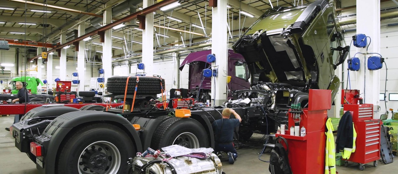 porteur cabine double scania