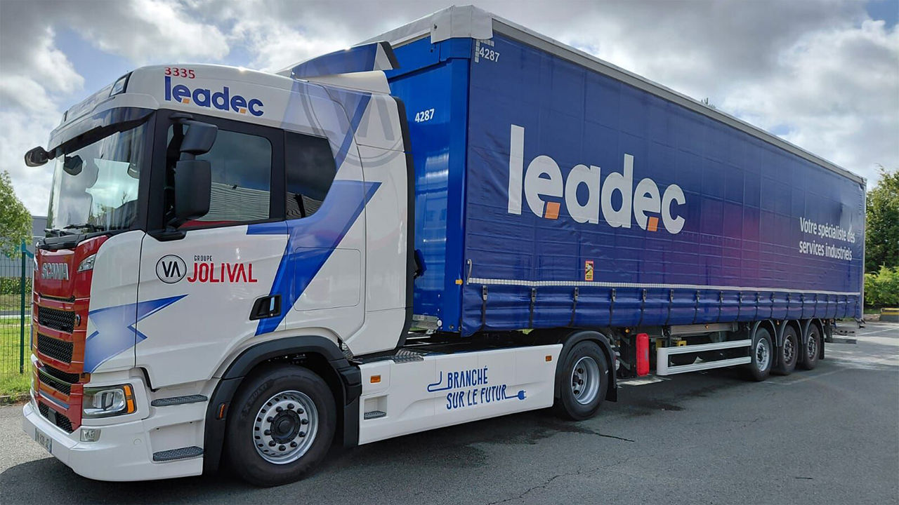 Un BEV Scania livré au groupe Jolival pour le compte de Leadec