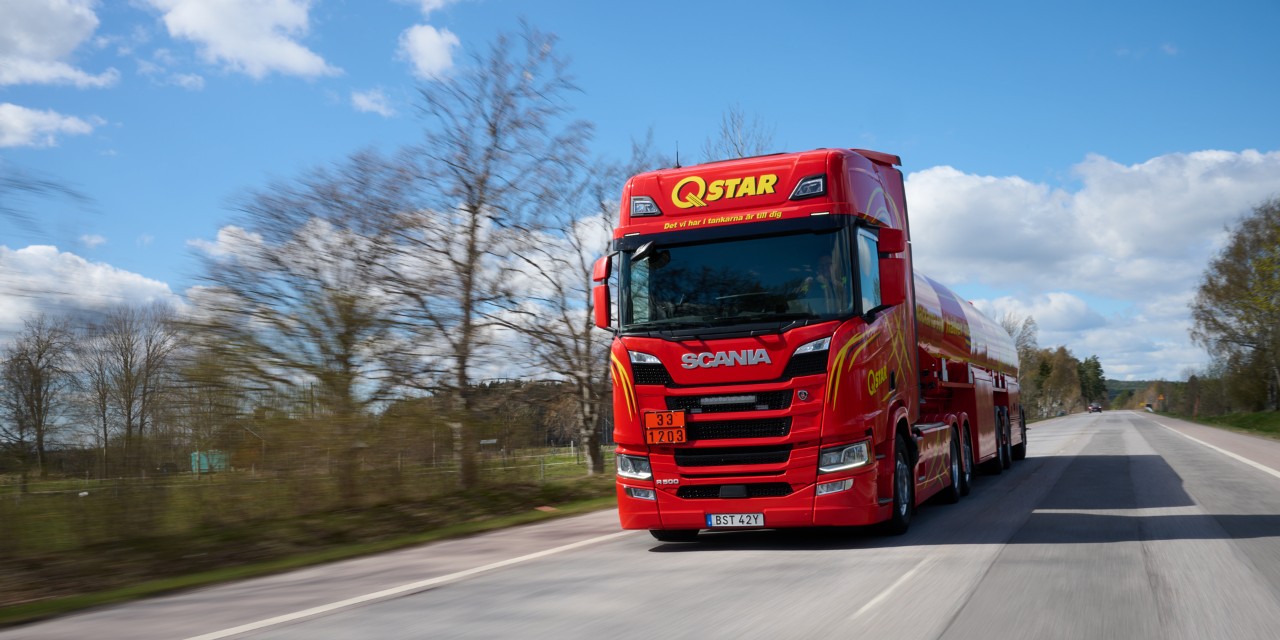 Qstar dans un camion Scania