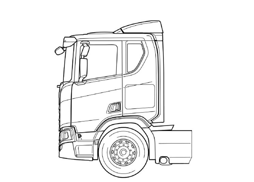 R-sleeper low cab illustration