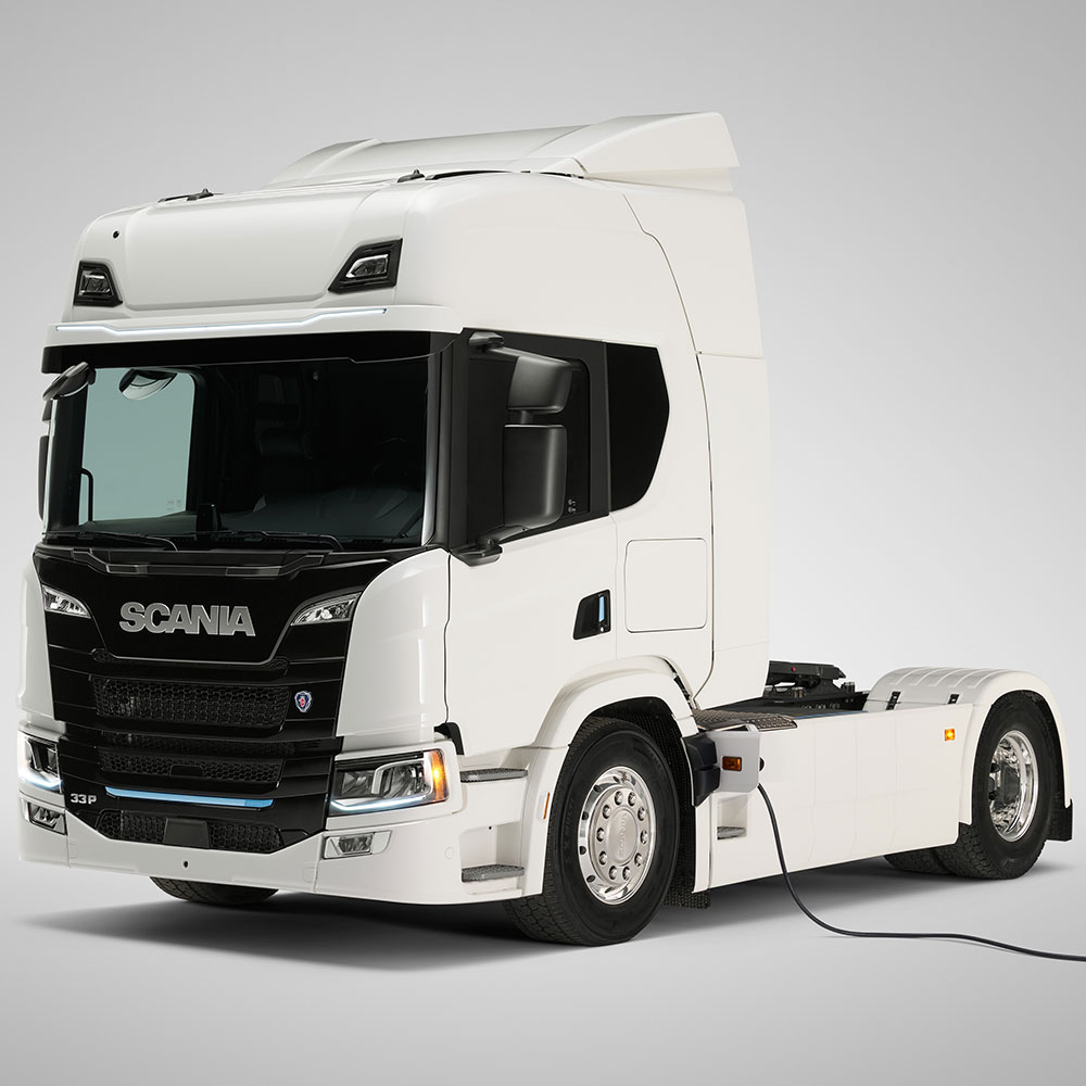 Charging an electric Scania truck