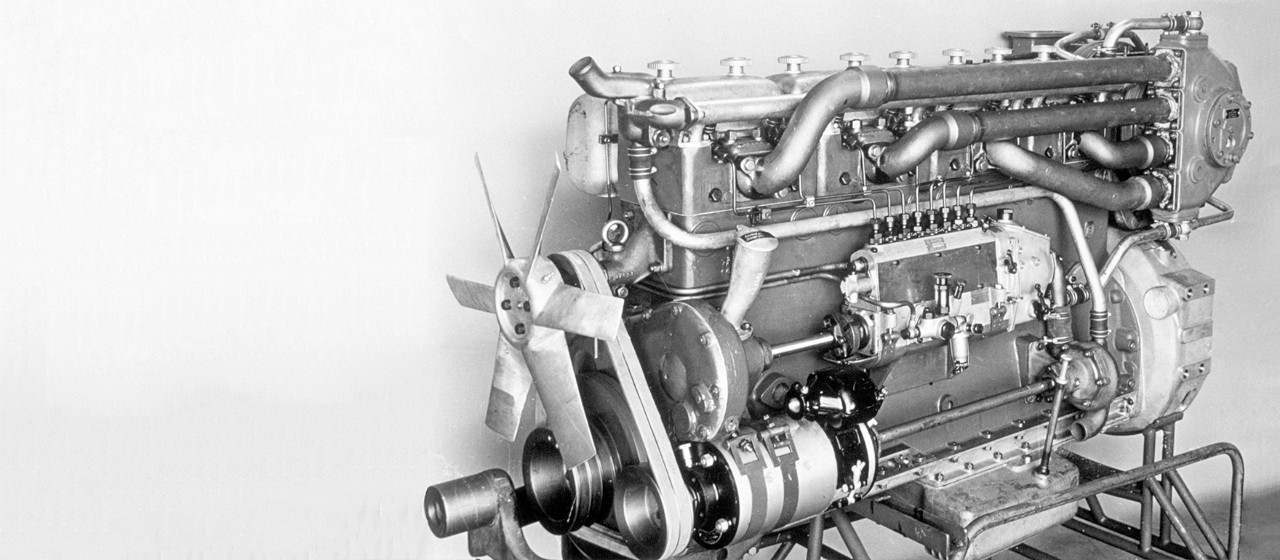 1951: First turbocharged diesel engine