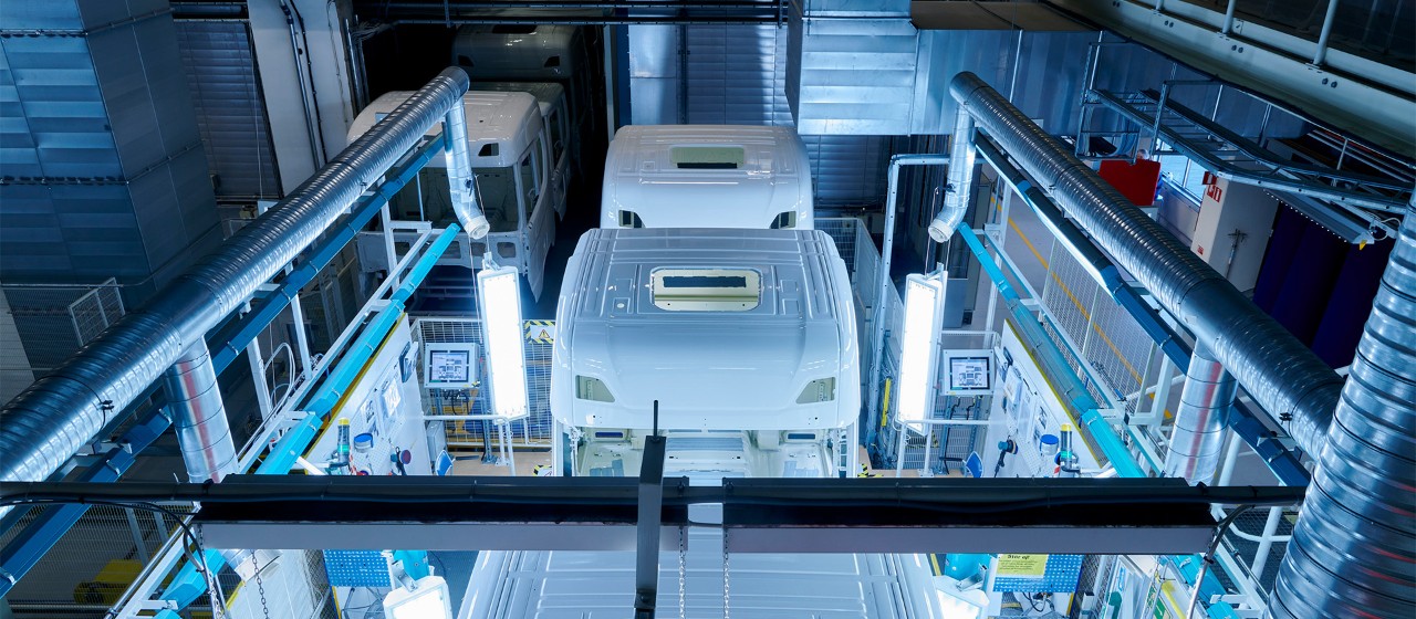 Inside cab factory