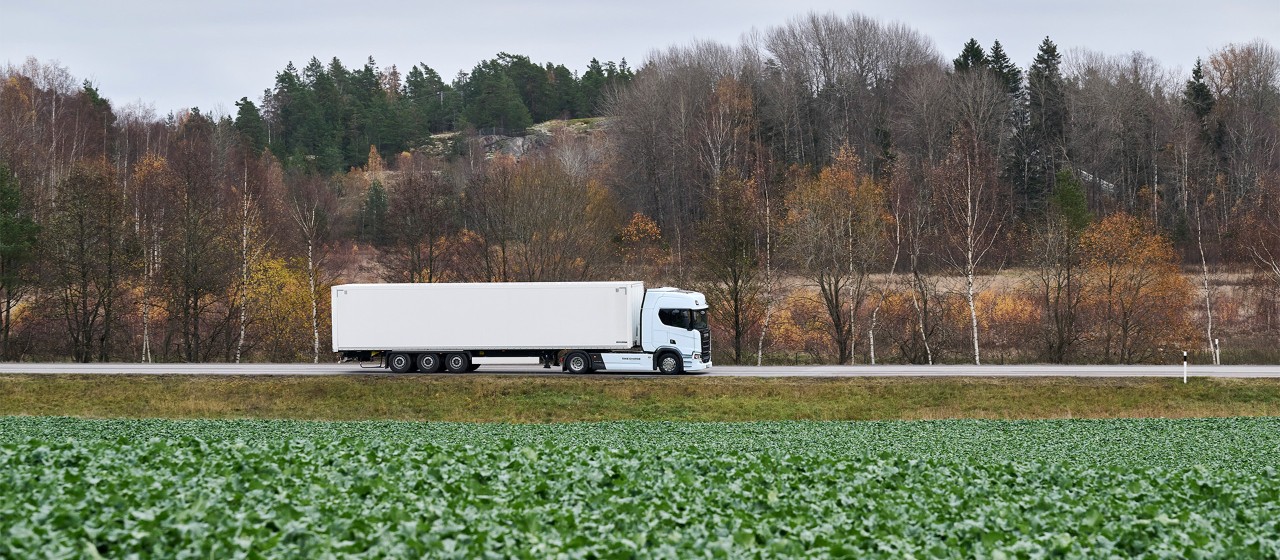 Truck on a road