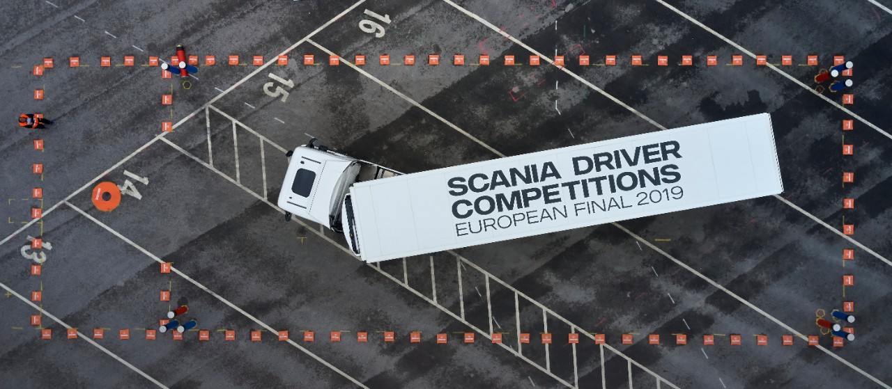 Scania Driver Competitions 2019, European final.Last qualification round at Demo Centre."Knock the King".