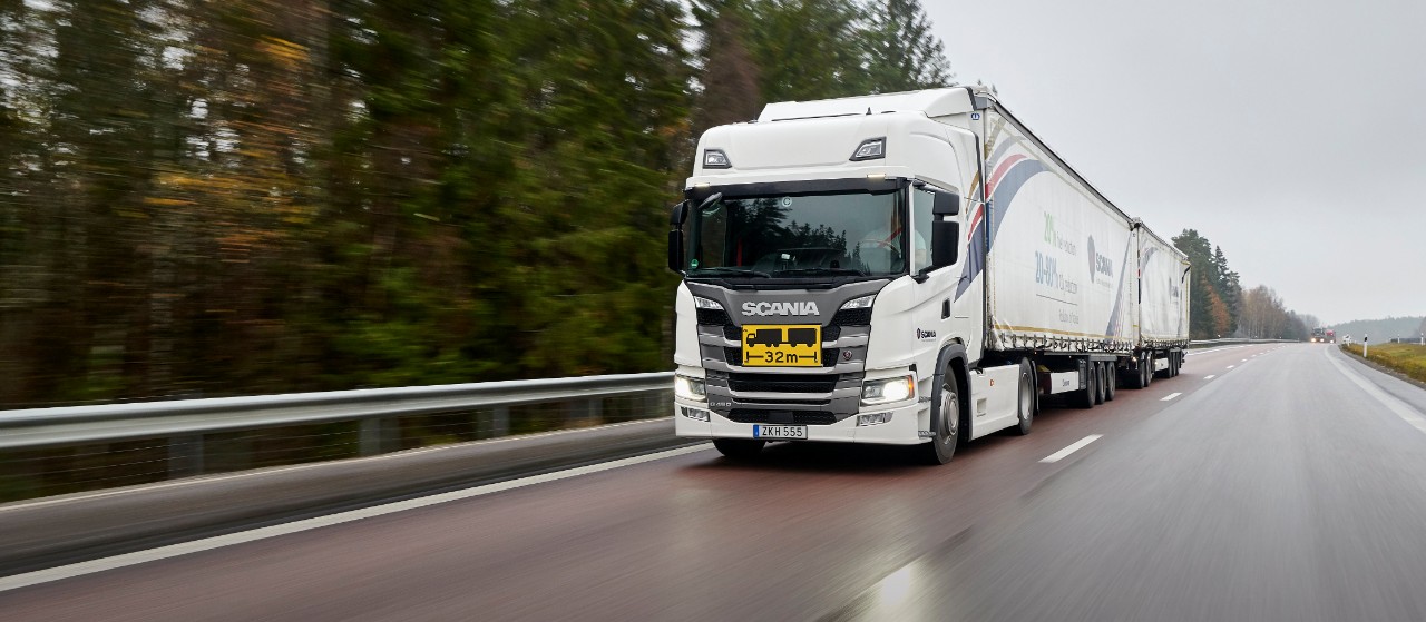 Truck from Scania transport lab