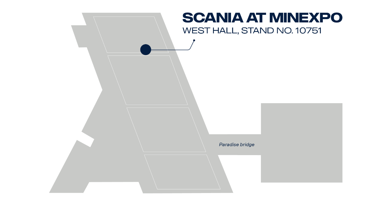Scania at Minexpo 2024 West Hall, stand number 10751