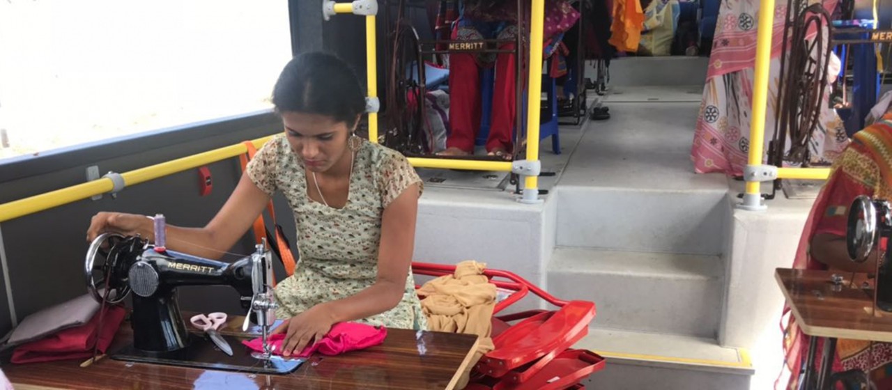How a Scania bus became a sewing training centre for women in India