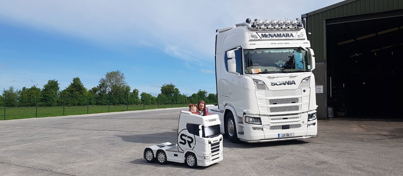 Miniature Scania S truck a social media hit
