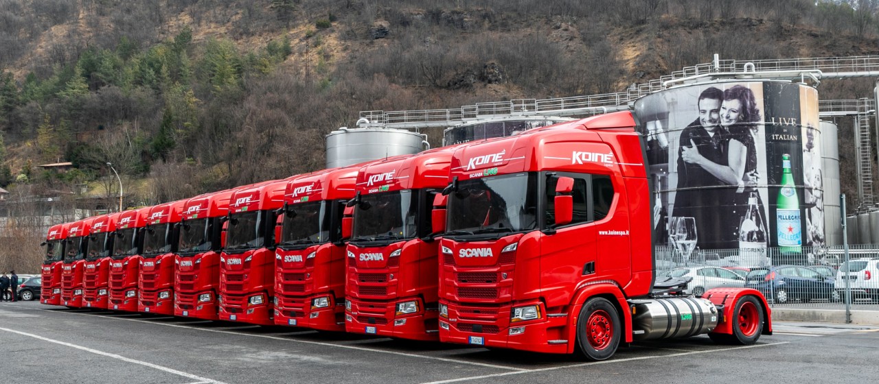 Sanpellegrino reduces emissions and noise with gas fuelled trucks from Scania 