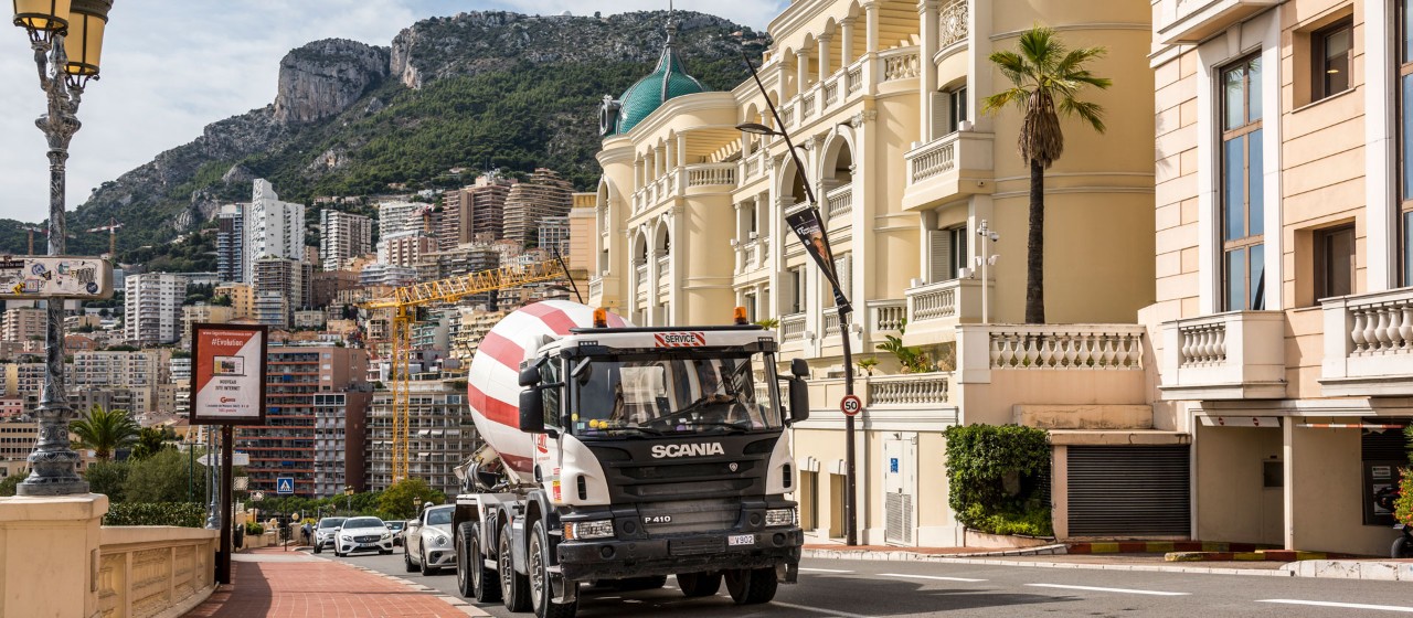 Concrete action for sustainability with Scania biofuel trucks