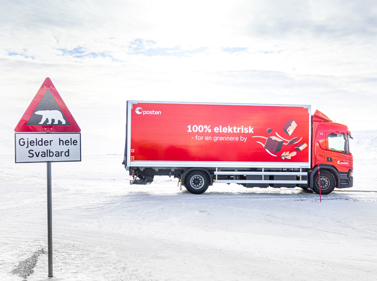 The world's northernmost electric Scania truck  