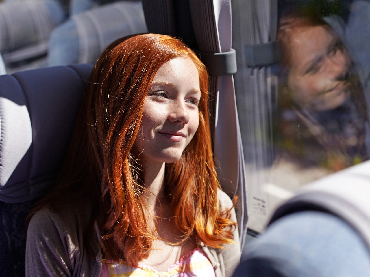  Girl on a Scania bus