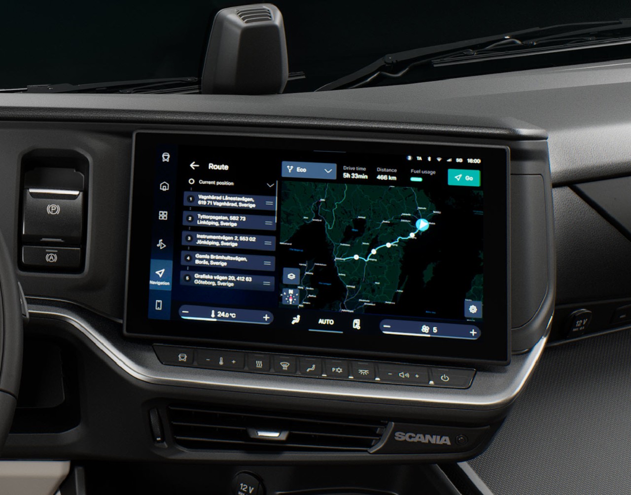 Navigation app for Scania trucks