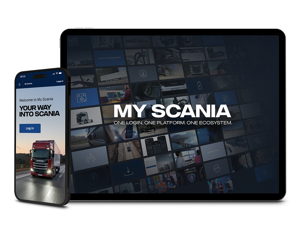 My Scania login screen