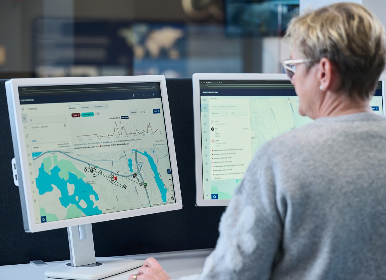 Scania trailer connectivity application on computer