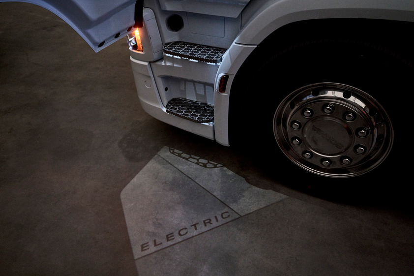 electric truck shadow front door