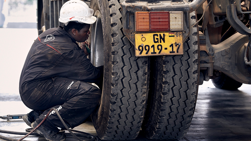 trucks for transportation in mines