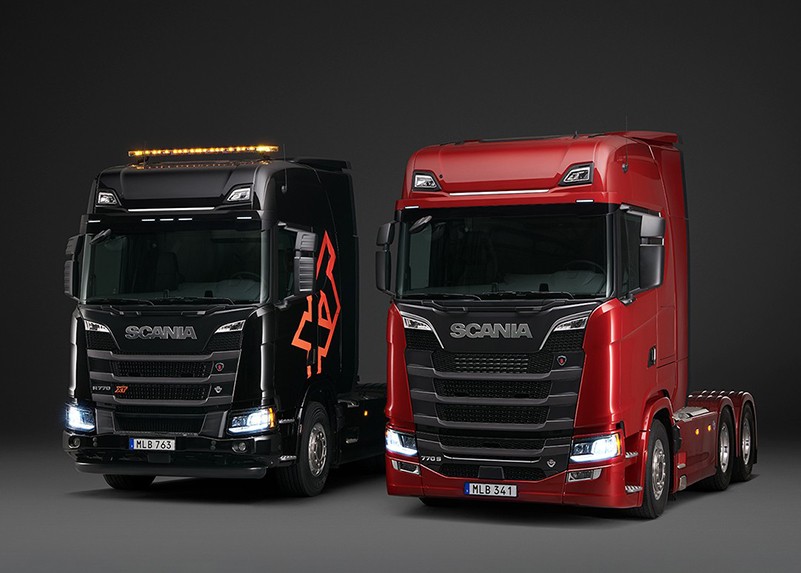 Two V8 trucks