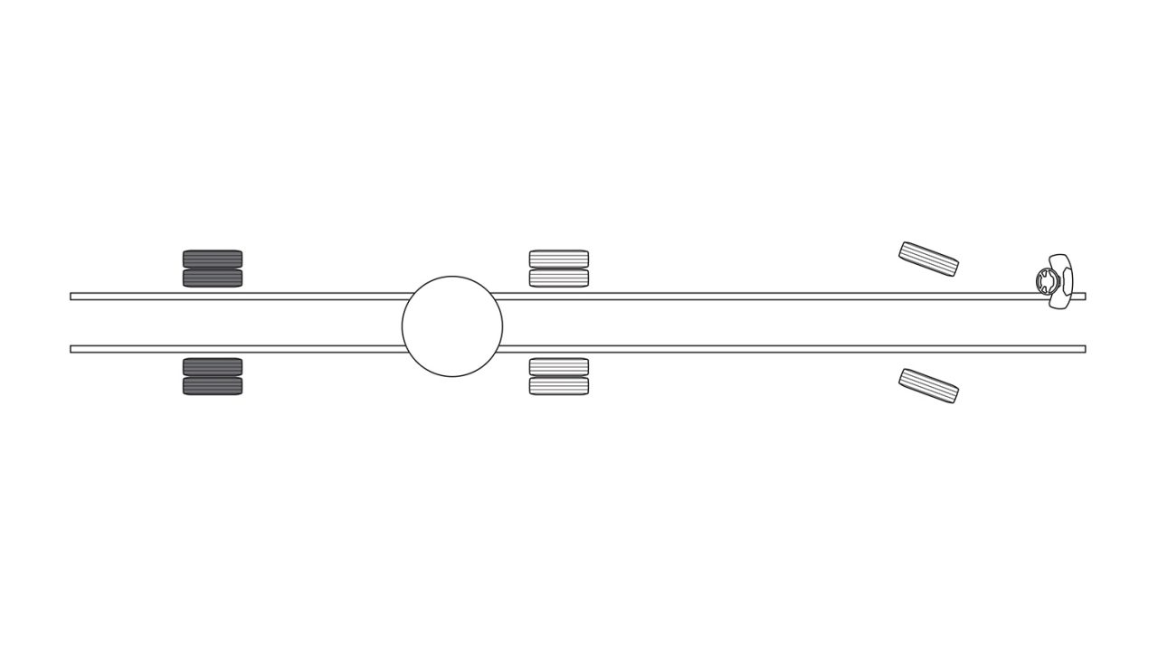 Axles configuration 6x2/2