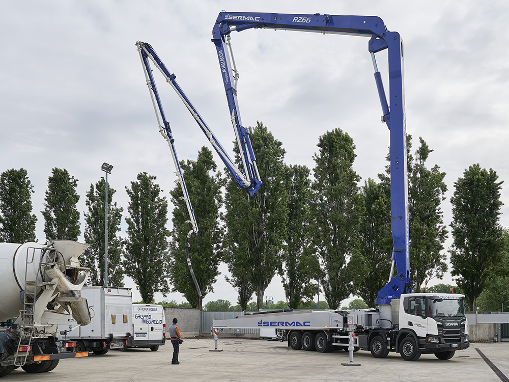 Concrete pump trucks