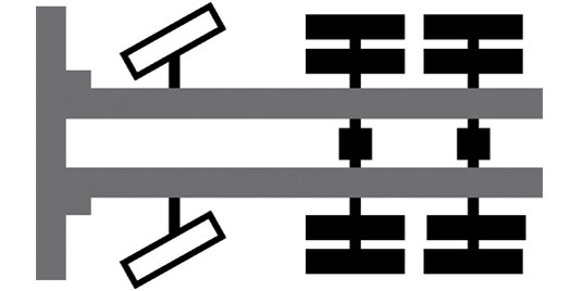 6x4 トラクタ　アクスル構成