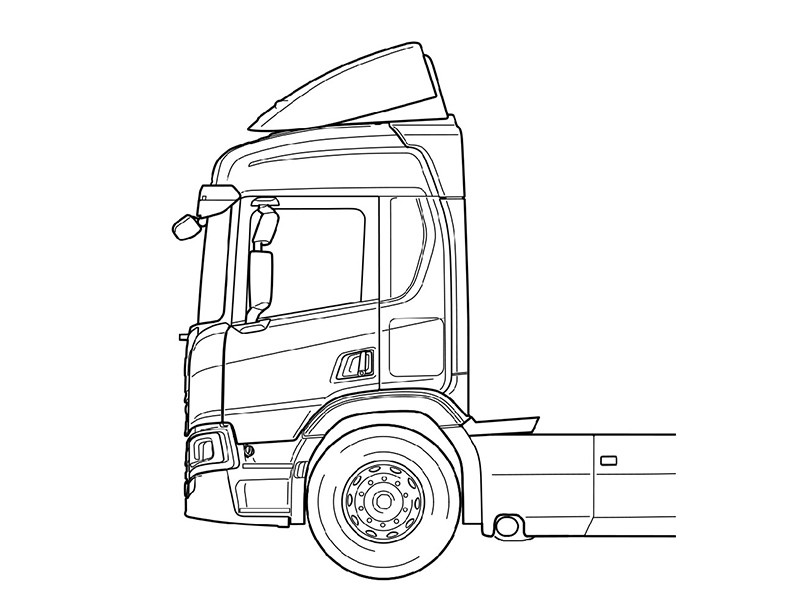 Иллюстрация длинной кабины P-серии