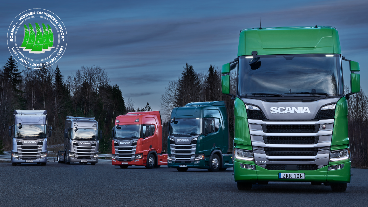 „Scania“ penktą kartą iš eilės laimėjo „Green Truck“ apdovanojimą
