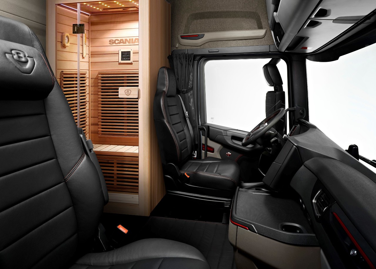 Šalin stresą: „Scania Sauna“ kabina padės nuimti įtampą ir pagerins vairuotojo savijautą